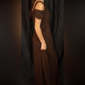 Long brown prom dress